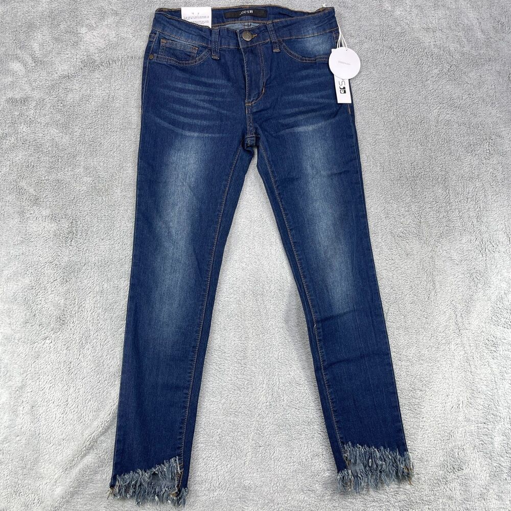 Joe's Jeans Denim Kids Size 12 Blue The Markie Mid Rise Skinny Ankle Frayed Hem